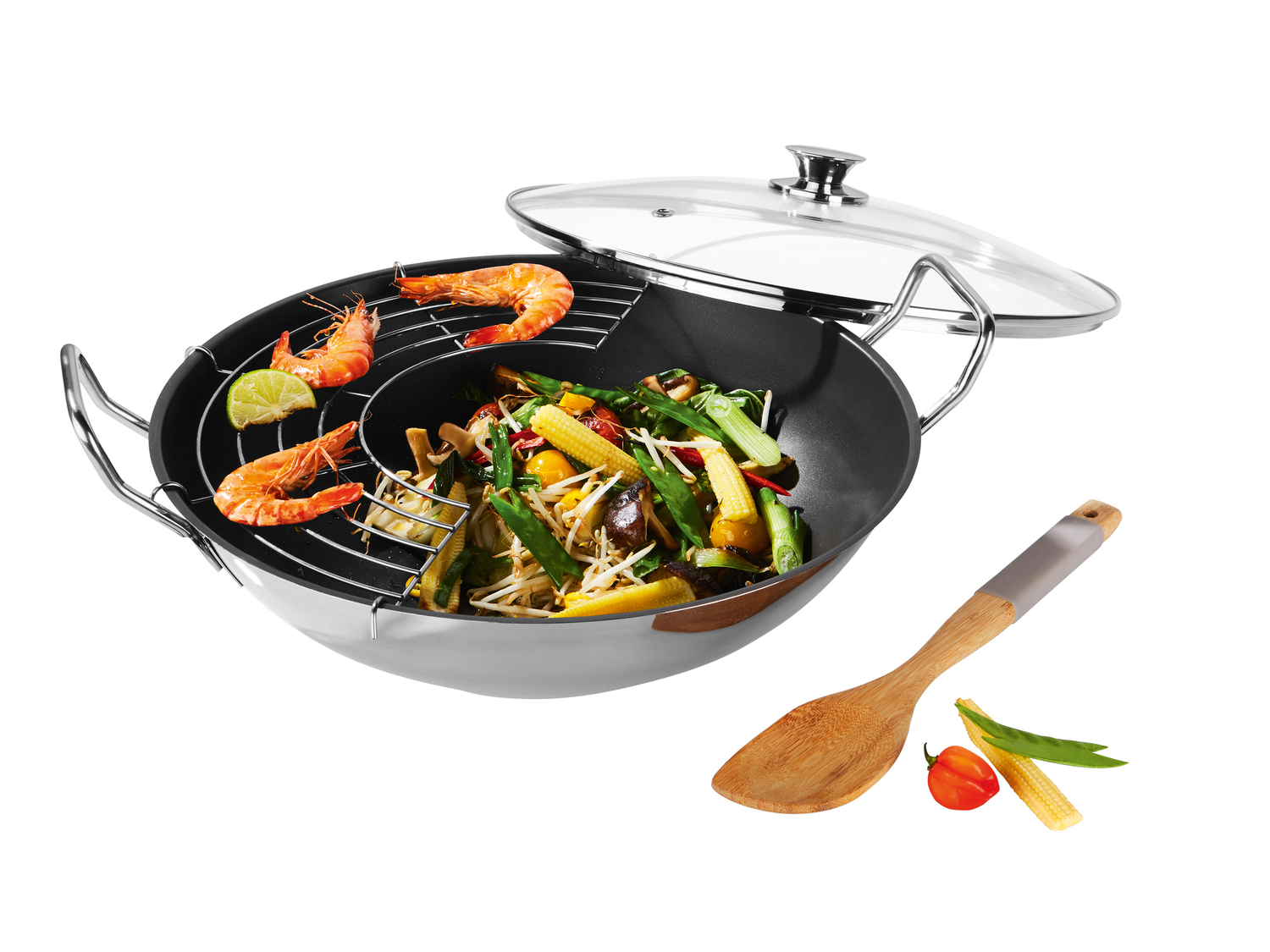 Padella Wok Ernesto, prezzo 34.99 €
Ø 36 cm
- Rivestimento antiaderente rinforzato ...
