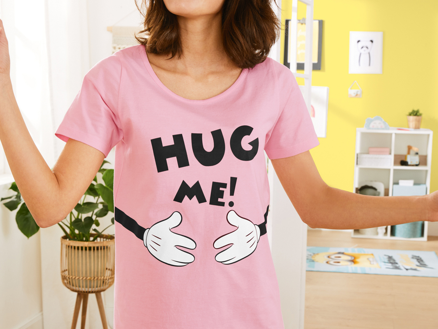 Maxi t-shirt da donna La carica dei 101, Hug me, Bugs Bunny Oeko-tex, prezzo 7.99 ...