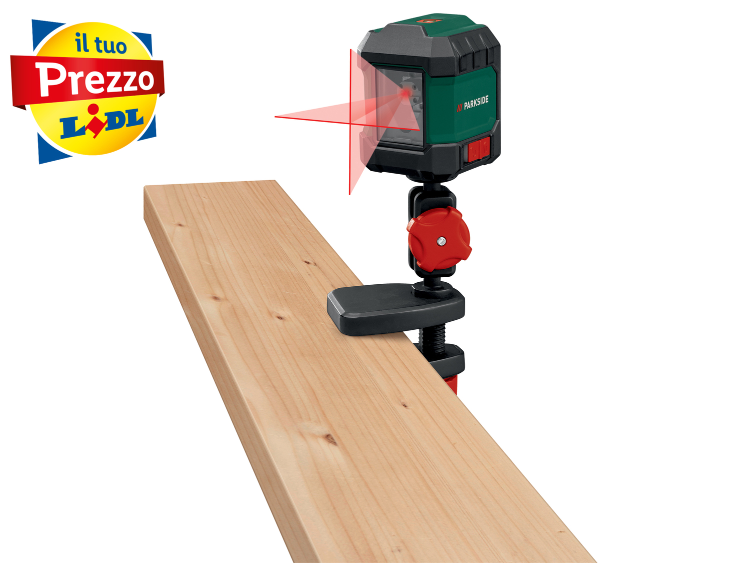 Livella laser a croce con morsetto Parkside, prezzo 24.99 €
- 2 modalità di ...