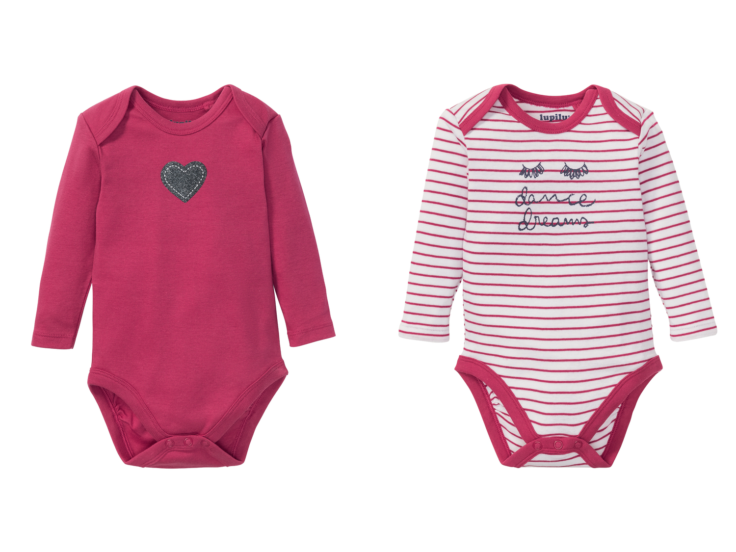 Body a manica lunga per neonati Lupilu, prezzo 4.49 €
2 pezzi - Misure: 2-24 ...