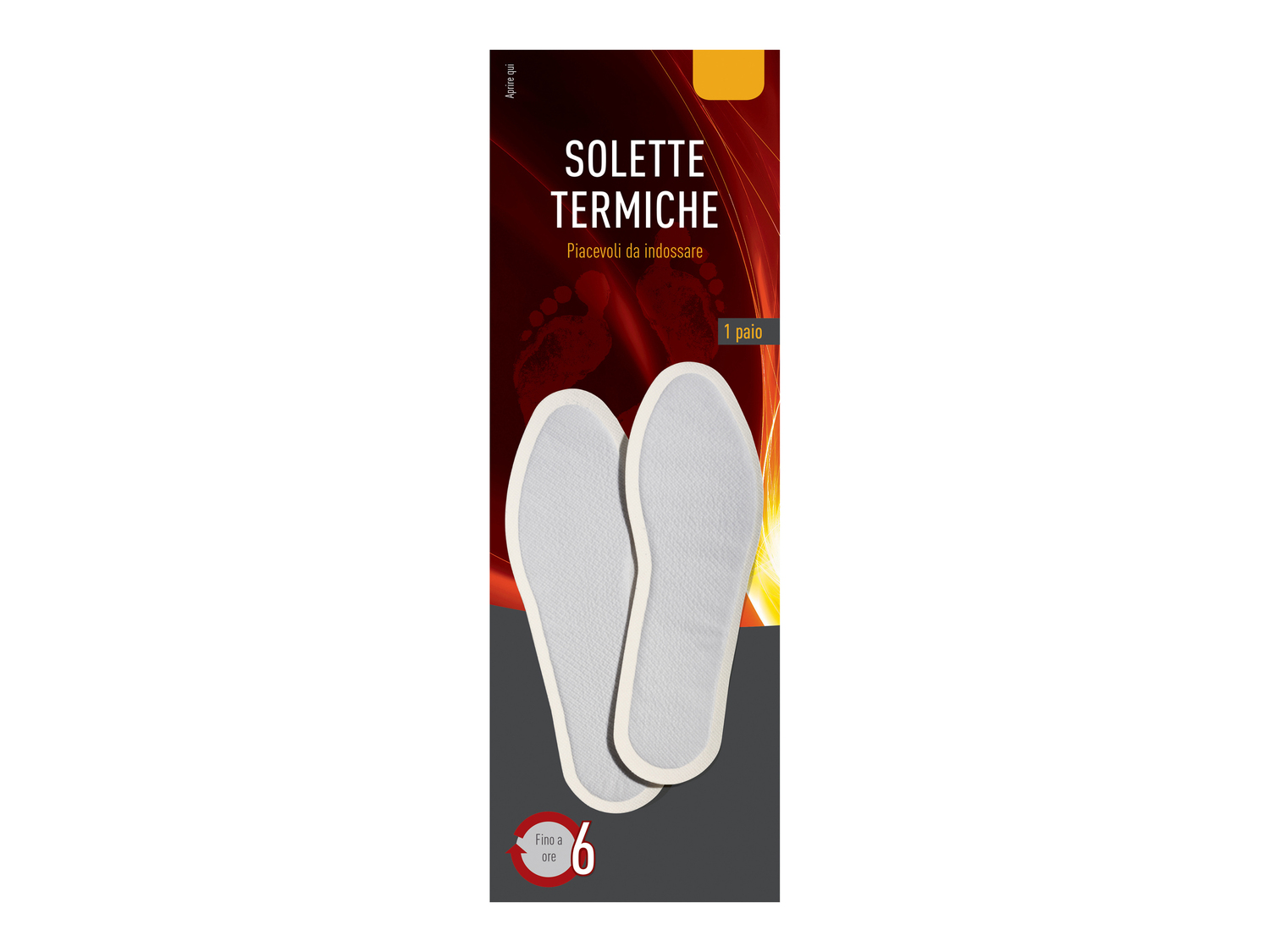 Solette termiche o scalda mani e piedi , prezzo 1.49 €
Misure solette: 36-44