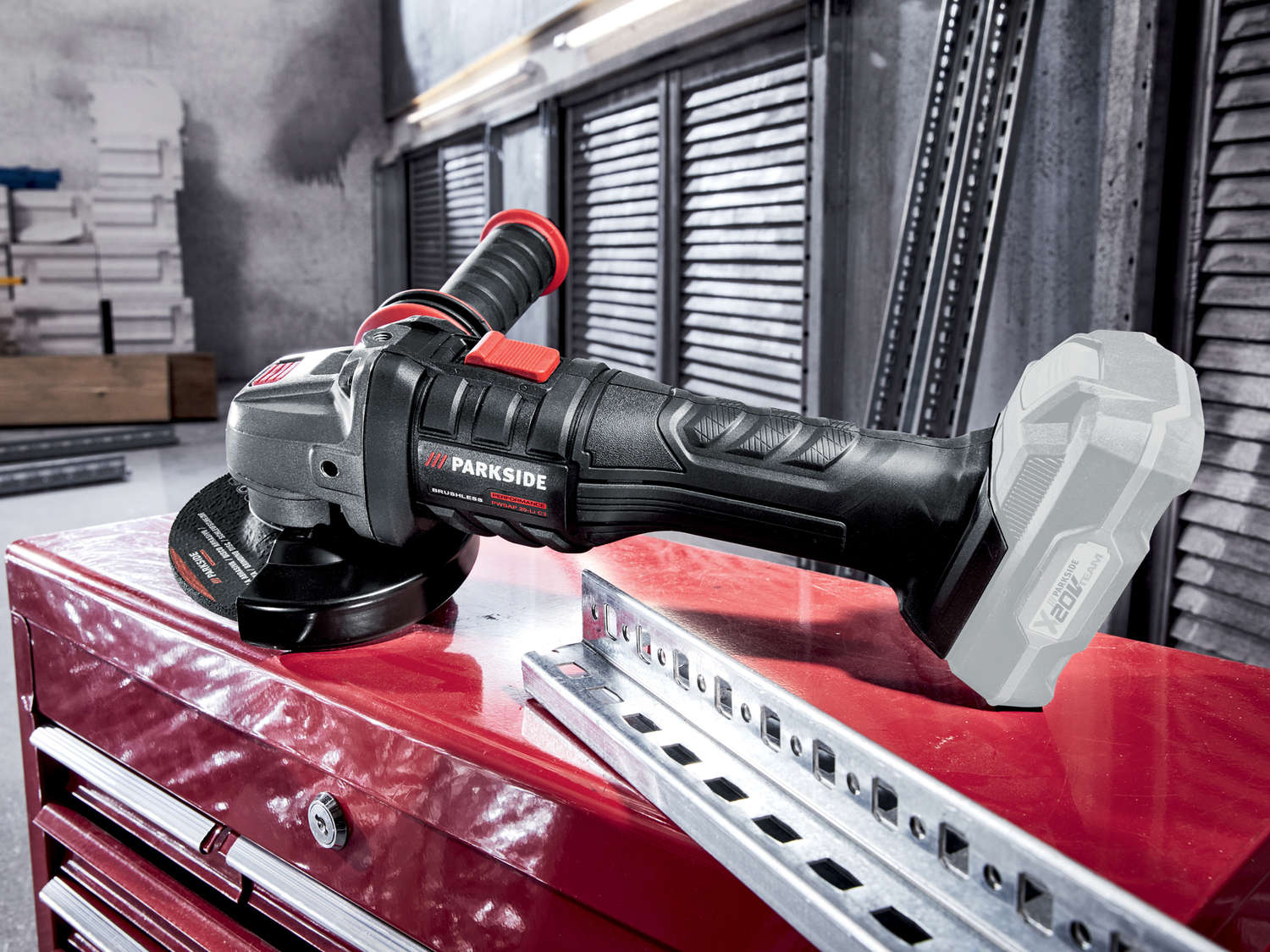 Smerigliatrice angolare ricaricabile Parkside, X20VTeam, Parkside Performance, prezzo ...