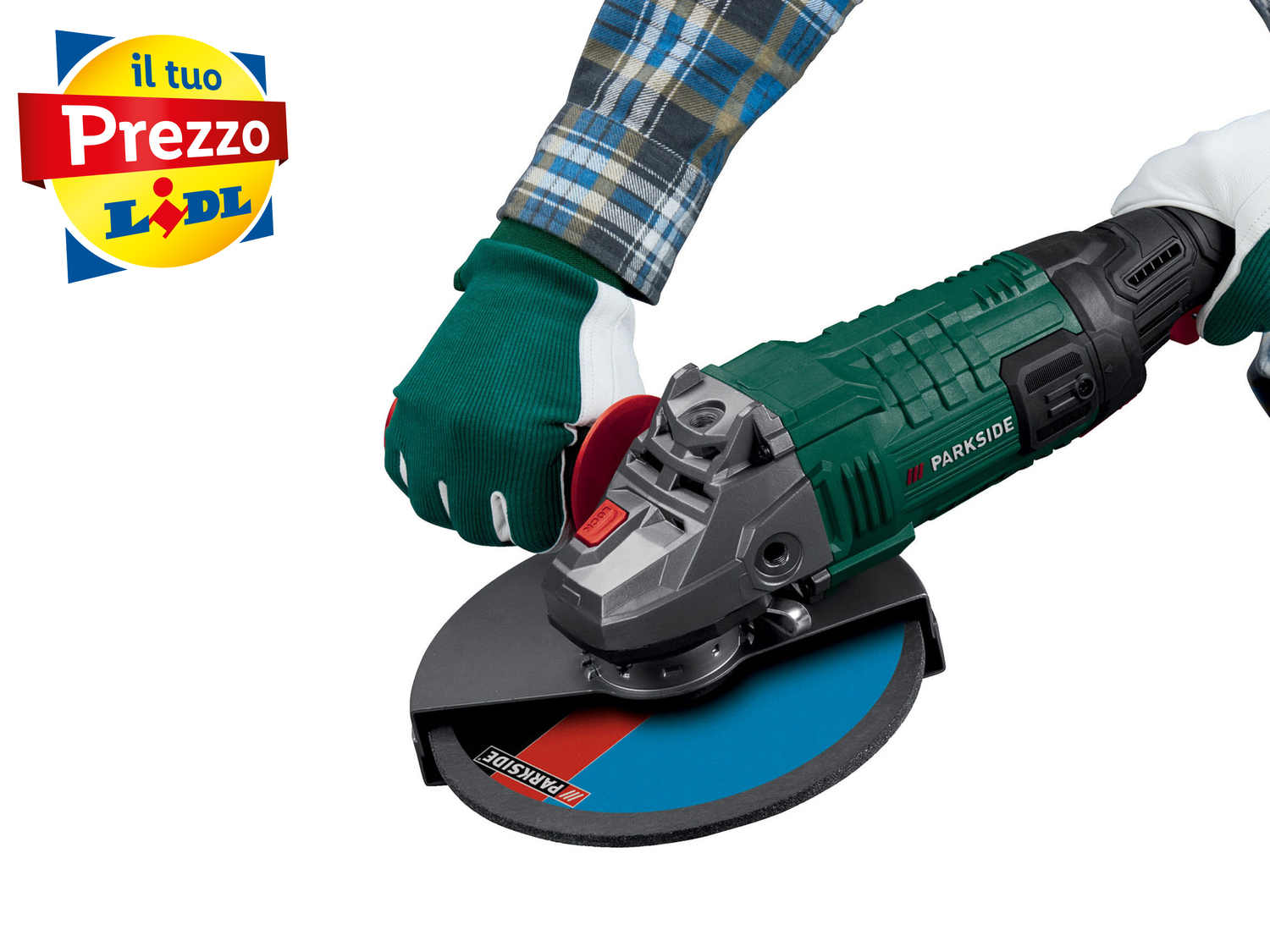 Smerigliatrice angolare Parkside PWS 230 D4, prezzo 34.99 €
- Cambio del disco ...