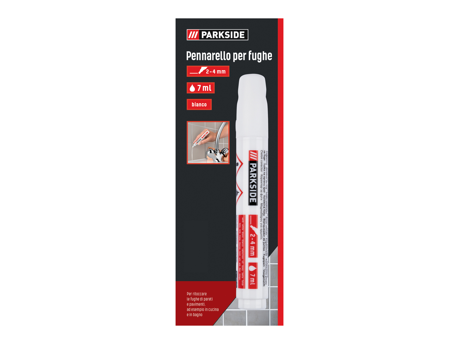 Pennarello per fughe o legno Parkside, prezzo 1.49 €
Caratteristiche