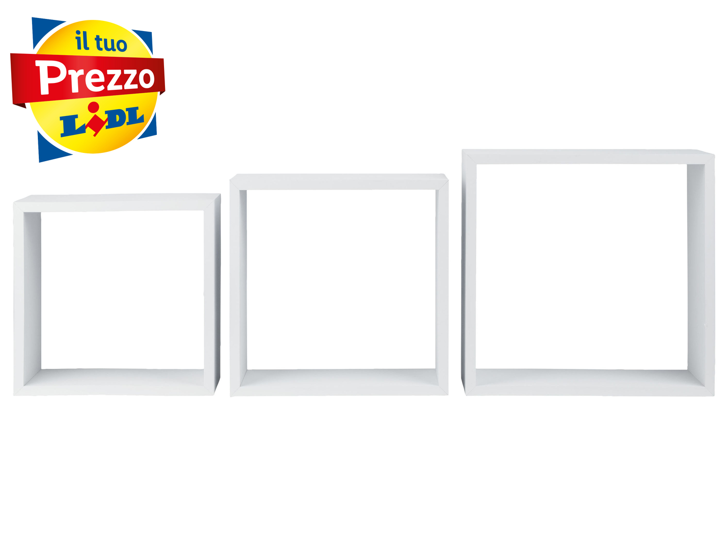 Set mensole a cubo Livarno Living, prezzo 7.99 €
3 pezzi
- Con supporti integrati ...