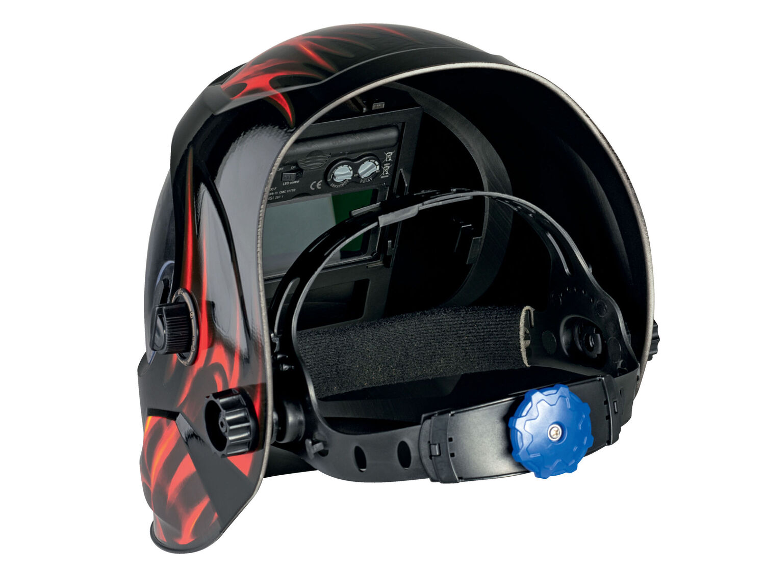 Maschera automatica da saldatore con LED Parkside, prezzo 24.99 €
- Oscuramento ...