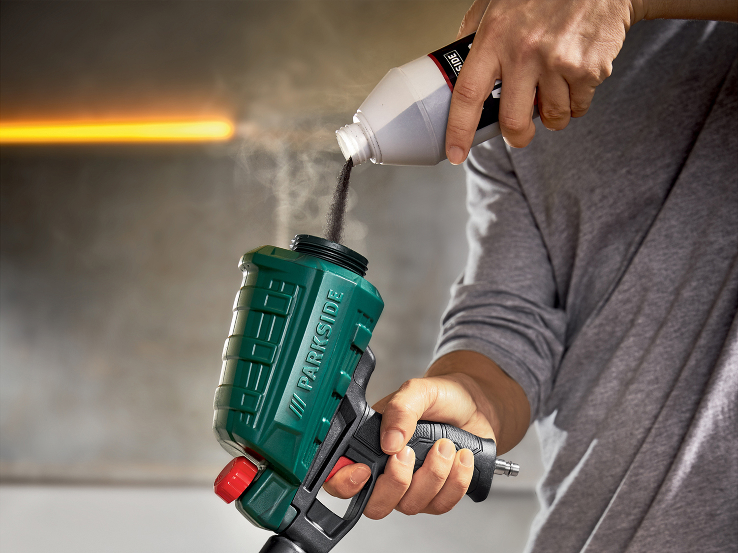 Pistola sabbiatrice ad aria compressa Parkside, prezzo 12.99 €
- Flusso con ...