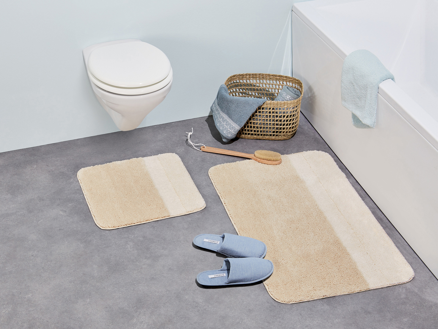 Coordinato per bagno Miomare, prezzo 8.99 &#8364; 
2 pezzi 
- Tappeto: 60 x ...