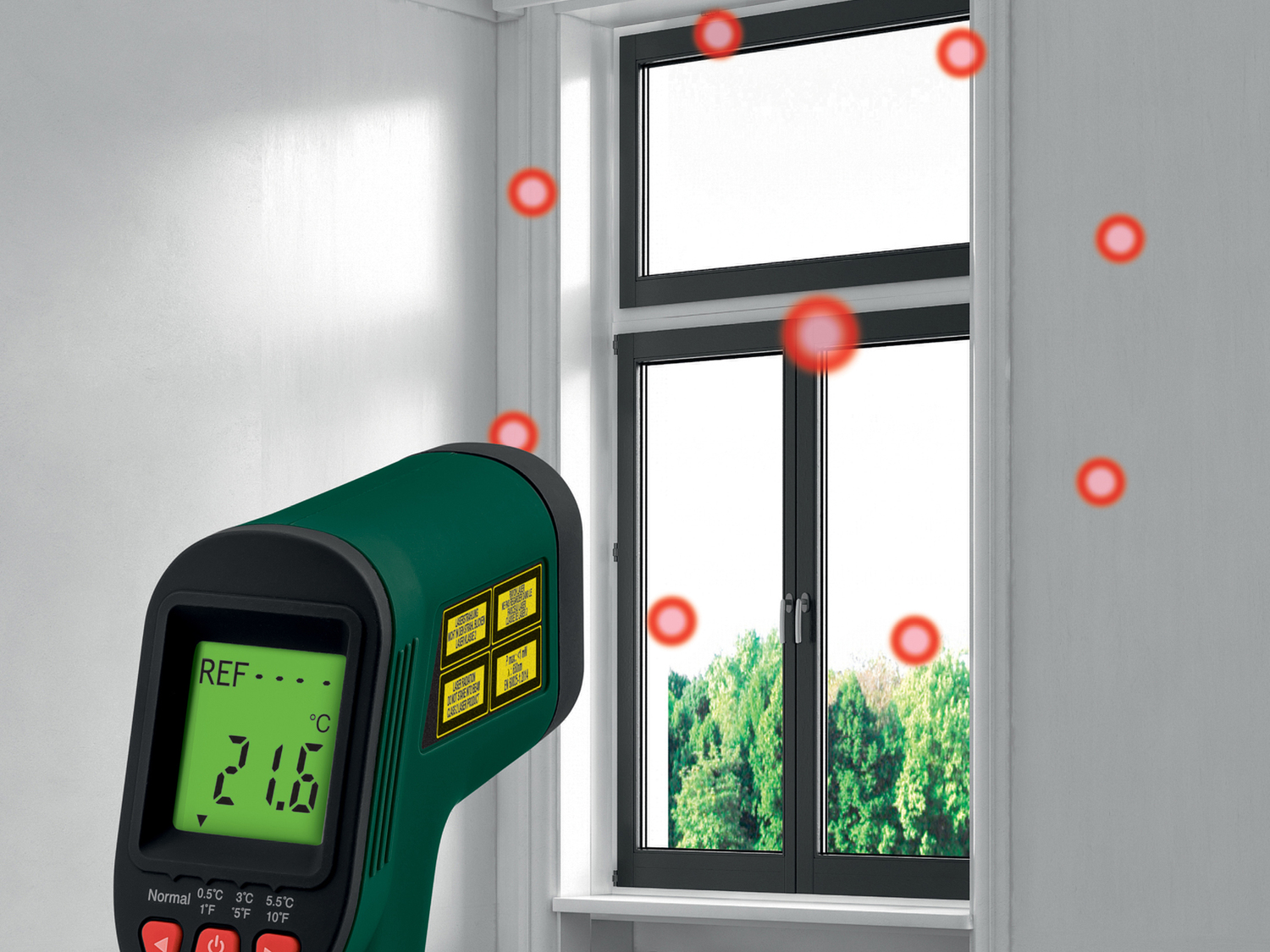 Misuratore di temperatura ad infrarossi Parkside, prezzo 17.99 €
- Laser ...