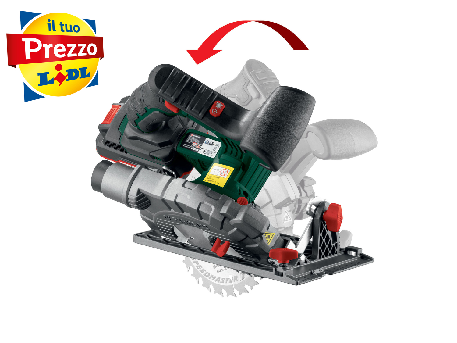 Sega circolare ricaricabile Parkside, X20VTeam, prezzo 39.99 € 
Parkside 20V ...