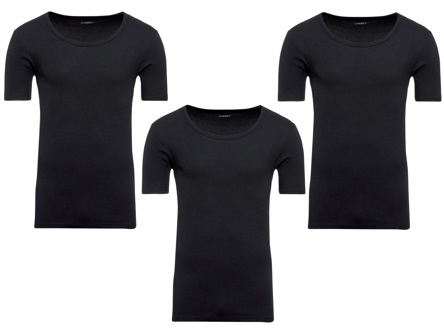 T-shirt intima da uomo Livergy, prezzo 9.99 €
3 pezzi - Misure: M-XL ...