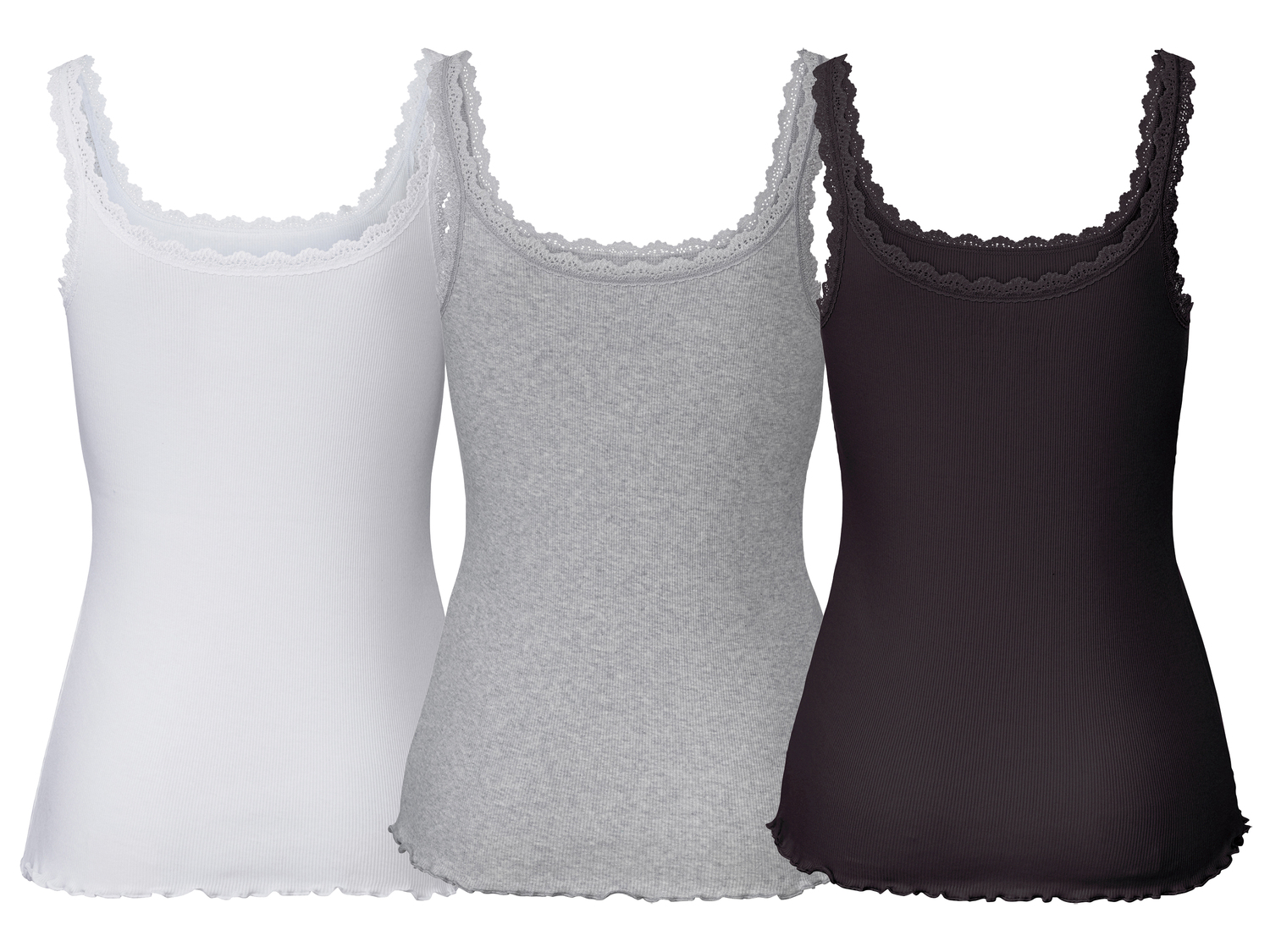 Canotta con pizzo da donna Esmara Lingerie, prezzo 8.99 €
3 pezzi - Misure: ...