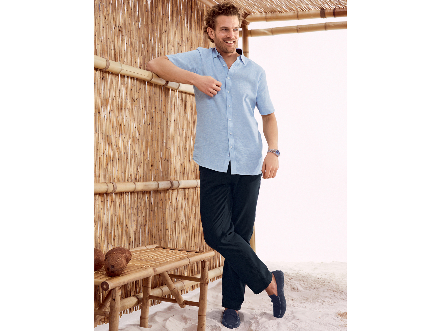 Pantaloni in lino da uomo Livergy, prezzo 9.99 &#8364; 
Misure: 48-54
Taglie ...