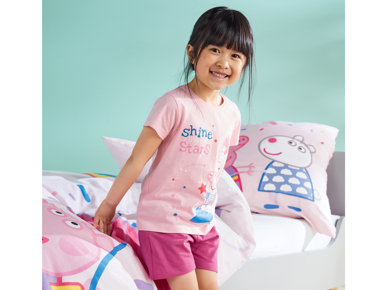 Pigiama corto o camicia da notte per bambina Peppa Pig, Miraculous, Frozen 2 Oeko-tex, ...