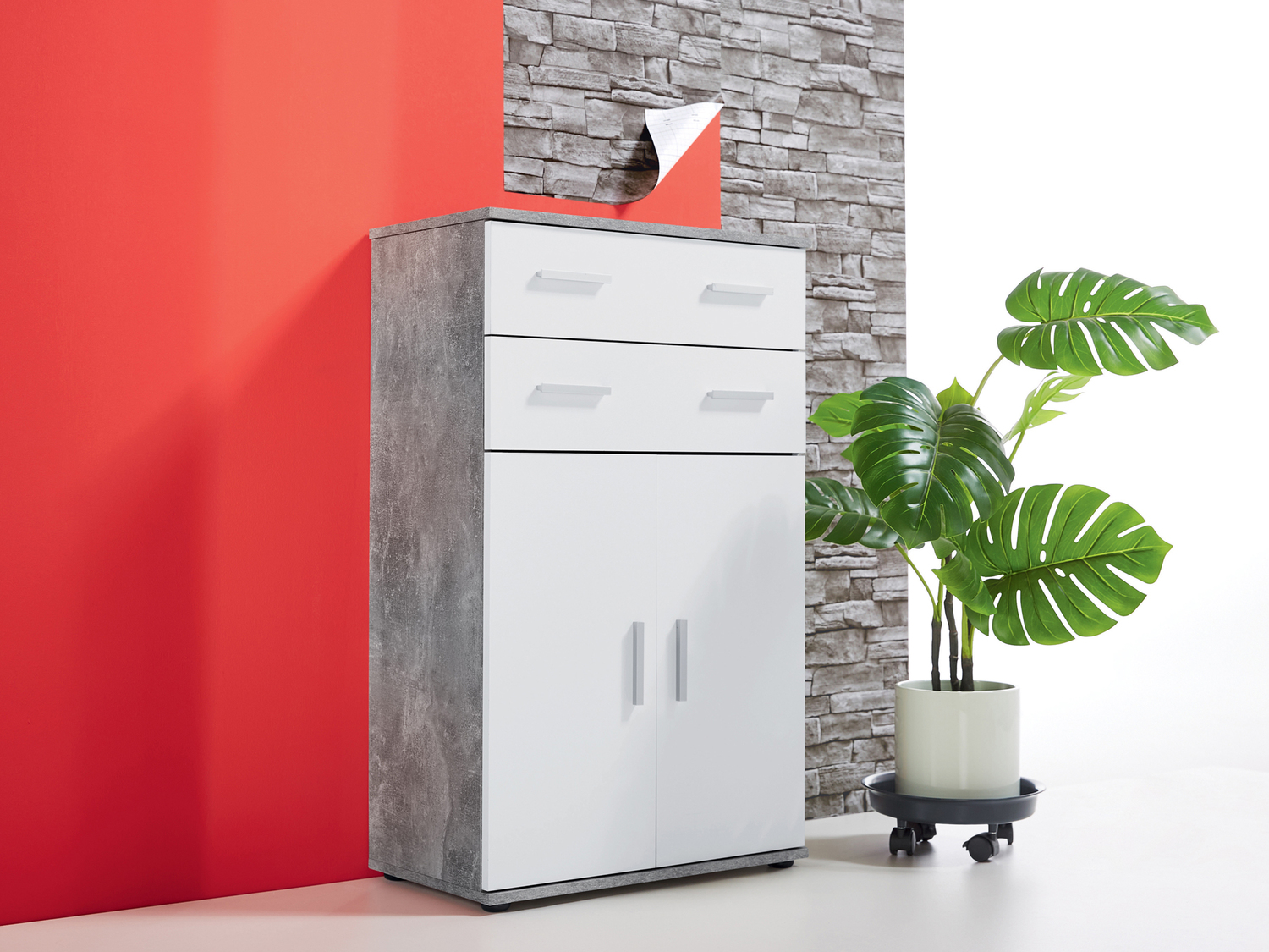 Mobiletto 2 cassetti e 2 ante Livarno, prezzo 44.00 €
- Ripiano regolabile in ...