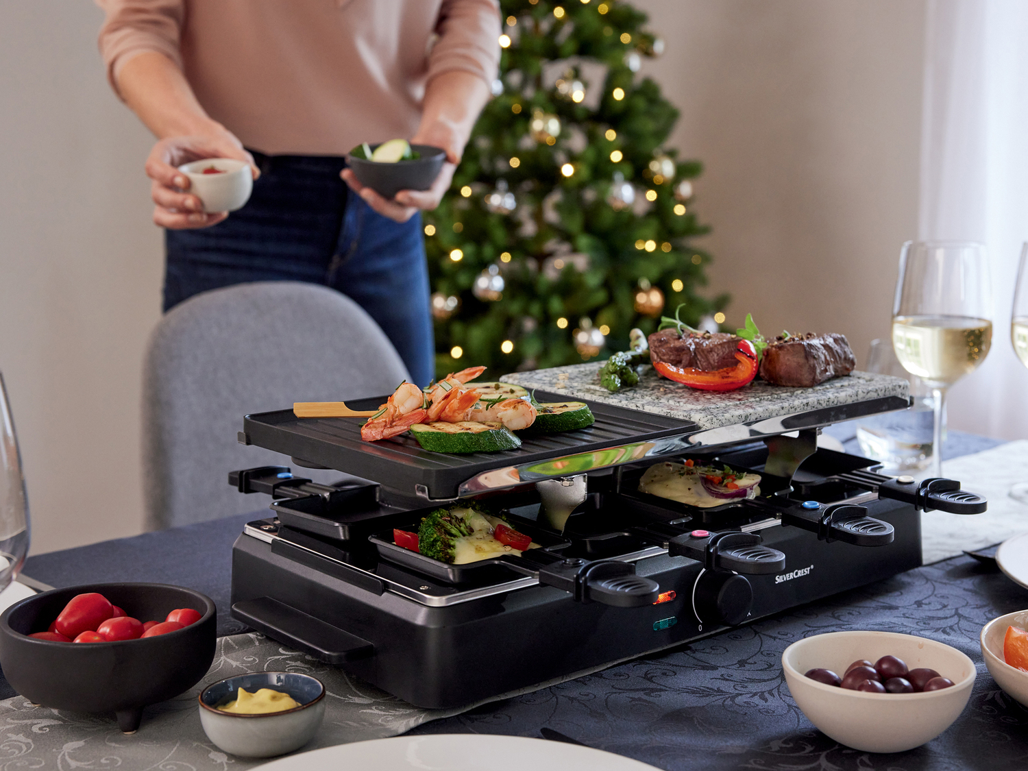 Raclette-grill Silvercrest Kitchen Tools, prezzo 34.99 €
- Con pietra ...
