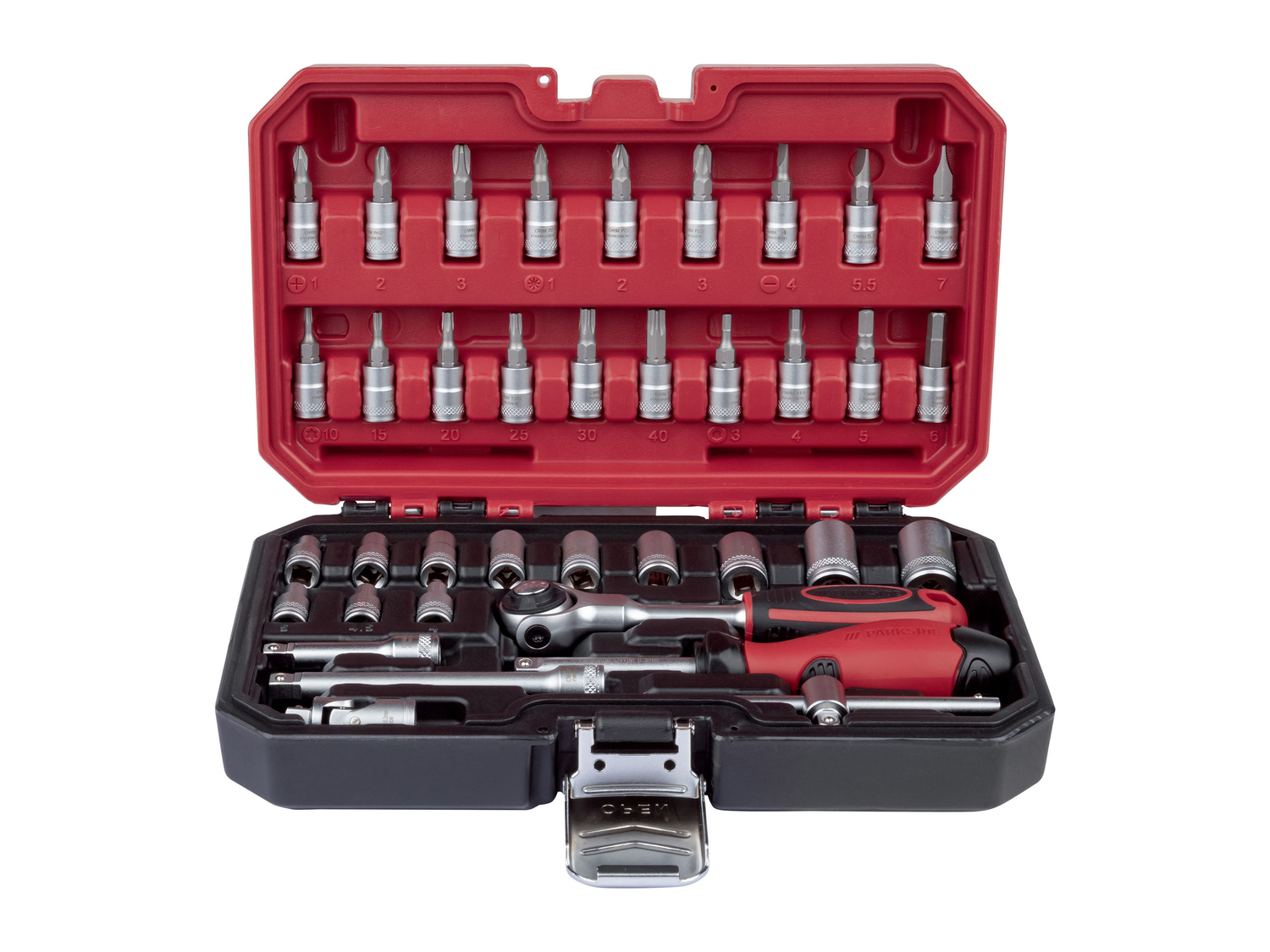 Set chiavi a cricco Parkside, prezzo 22.99 €
37 o 39 pezzi
- Cricchetto ...