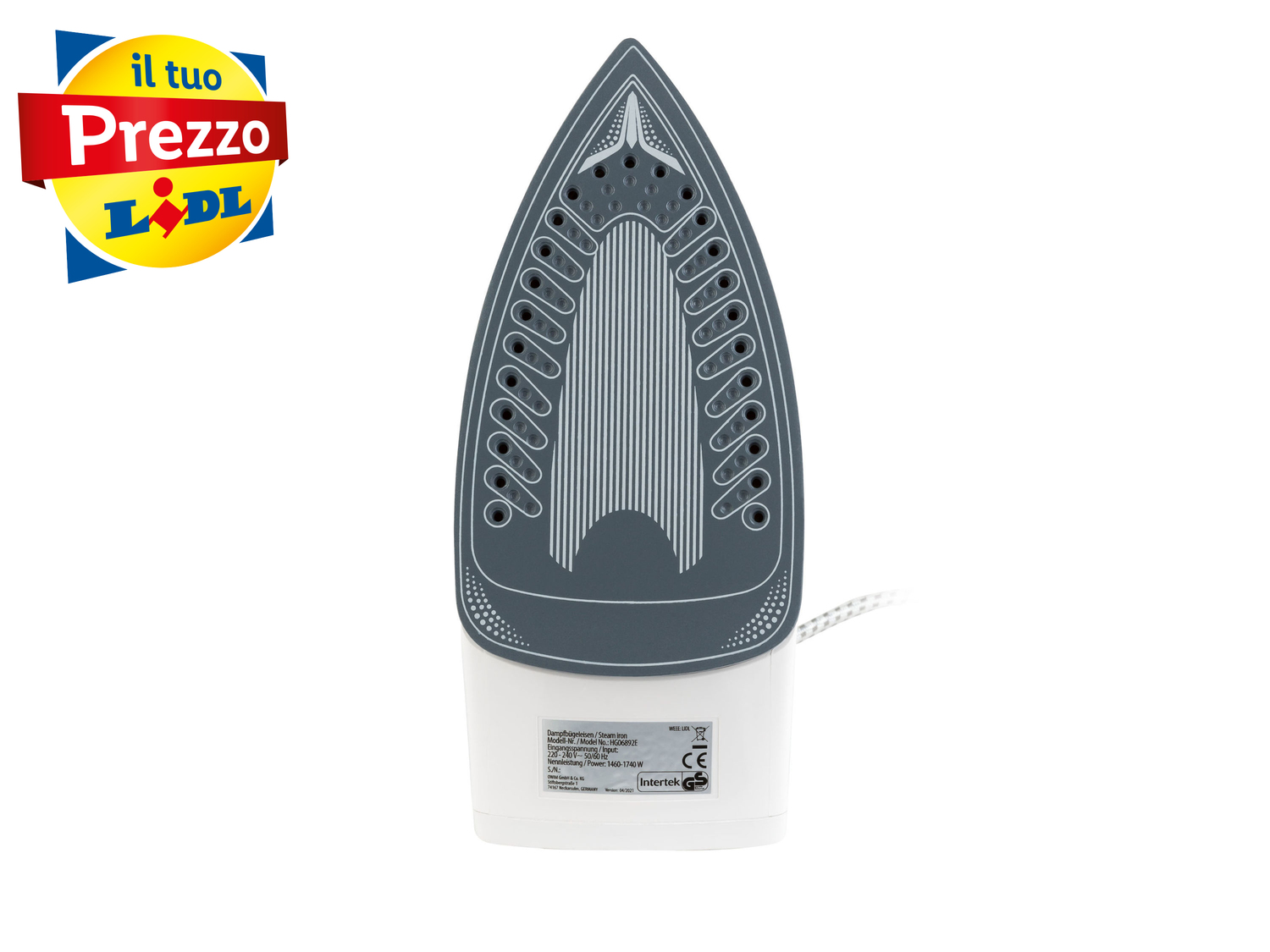 Ferro da stiro a vapore Intertek, prezzo 7.99 €
- Con piastra rivestita ...