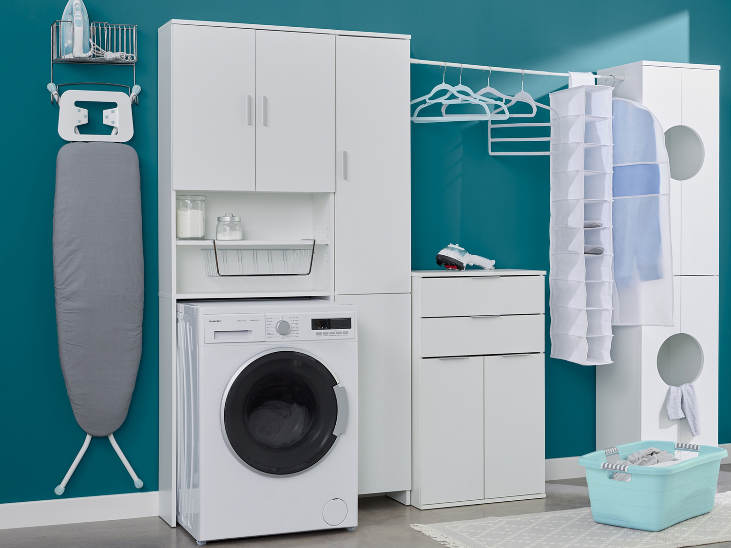 Mobile per lavatrice Livarno, prezzo 34.99 €
- Ripiani regolabili in altezza
- ...