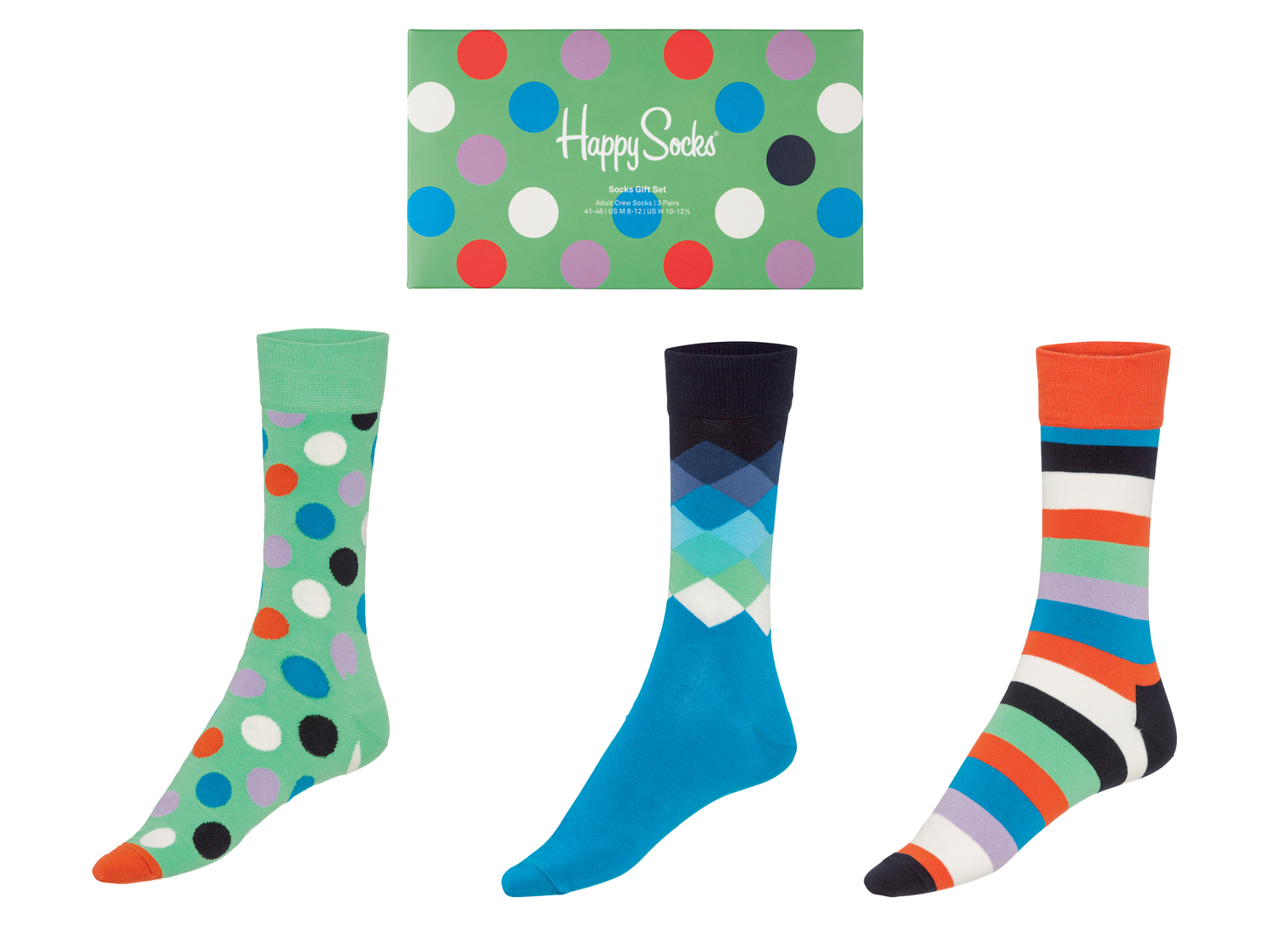 Calze Happy Socks Happy-socks, prezzo 12.99 €
3 paia - Misure: 36-46 ...
