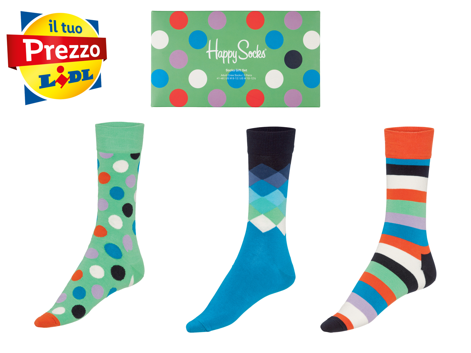Calze Happy Socks Happy-socks, prezzo 14.99 €
3 paia - Misure: 36-46
Taglie ...