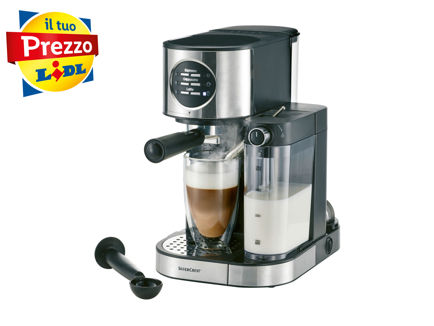 Macchina per caffè espresso con montalatte Silvercrest Kitchen Tools, prezzo 119.00 ...