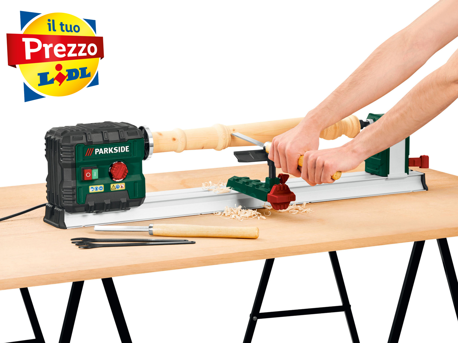 Tornio per legno Parkside, prezzo 99.00 €
- Con regolazione elettronica continua ...