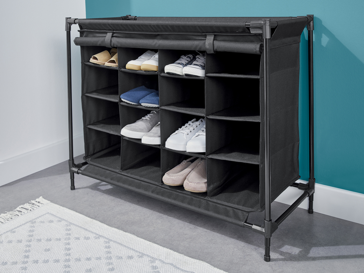 Scarpiera Livarno, prezzo 19.99 €
- Rivestimento frontale arrotolabile
- Dimensioni: ...