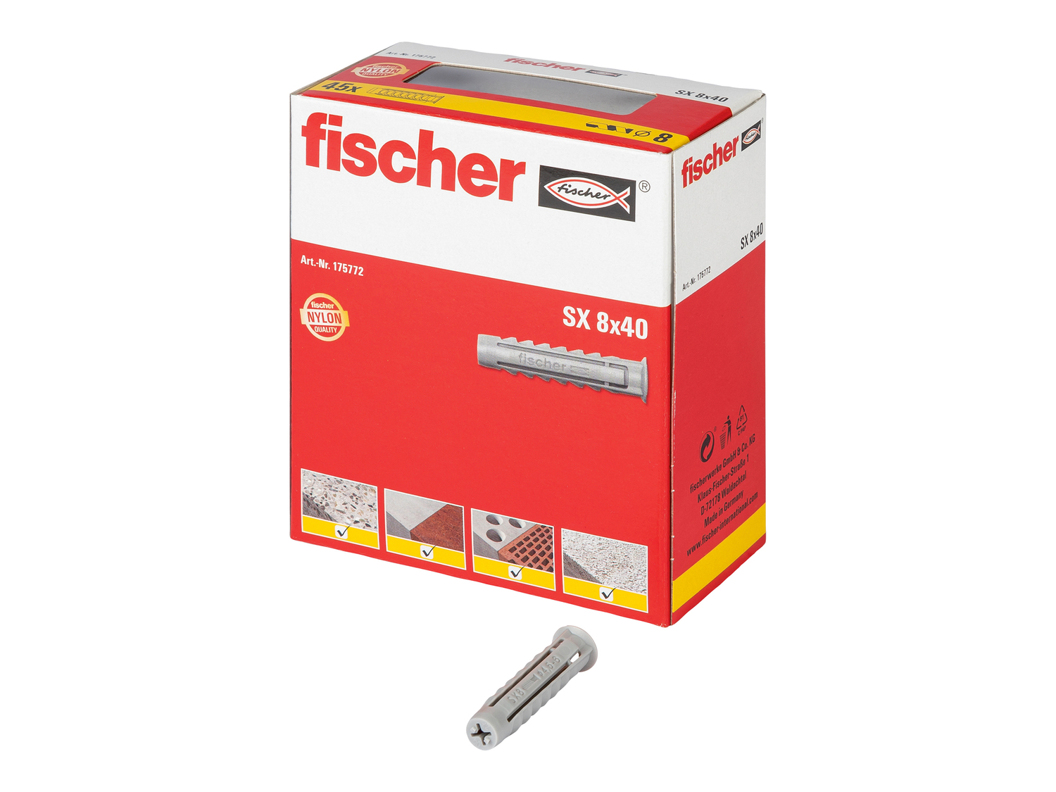 Set viti e tasselli o set tasselli Fischer, prezzo 4.99 €
Caratteristiche