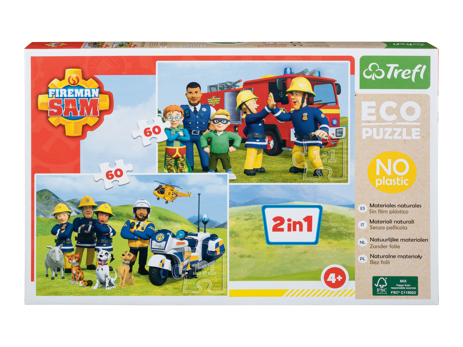 Puzzle 2 in 1 Avengers, Peppa Pig, Sam il Pompiere, Paw Patrol Trefl, prezzo 3.49 ...
