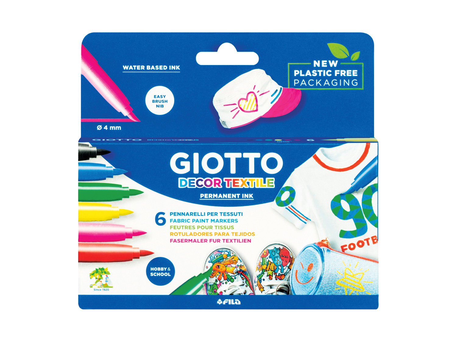 Pennarelli per decorare o per tessuti Giotto, prezzo 5.99 €
6 o 8 pezzi
Caratteristiche
...