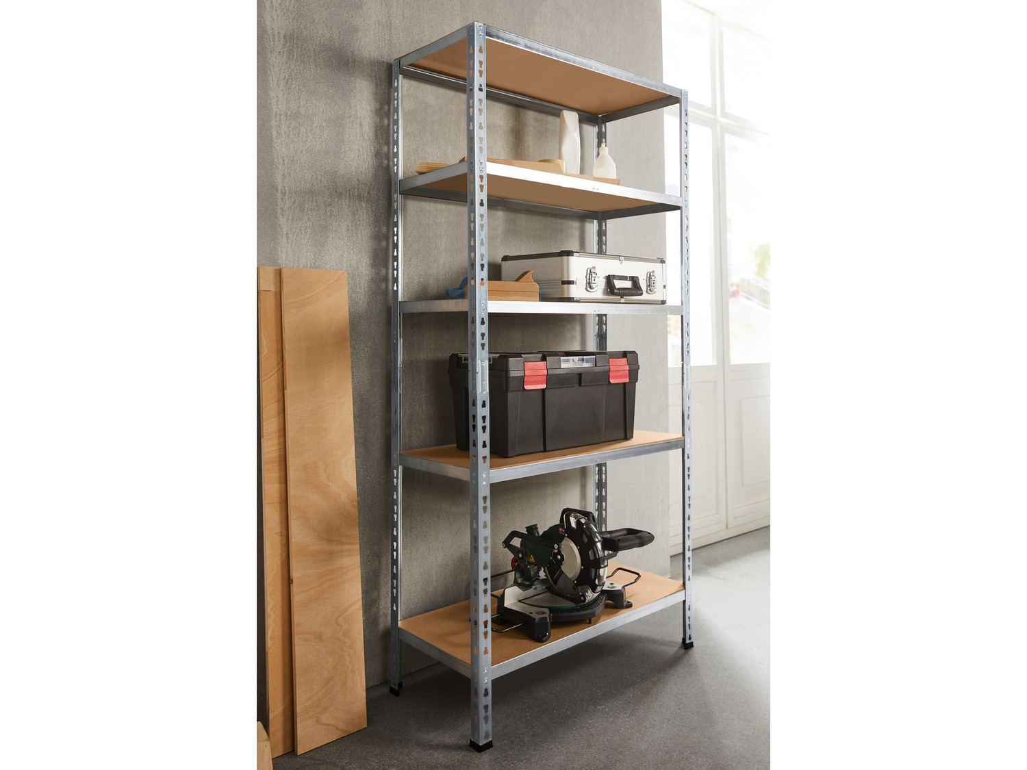 Scaffale in metallo con 5 ripiani Parkside, prezzo 39.99 &#8364; 
- Mensole ...
