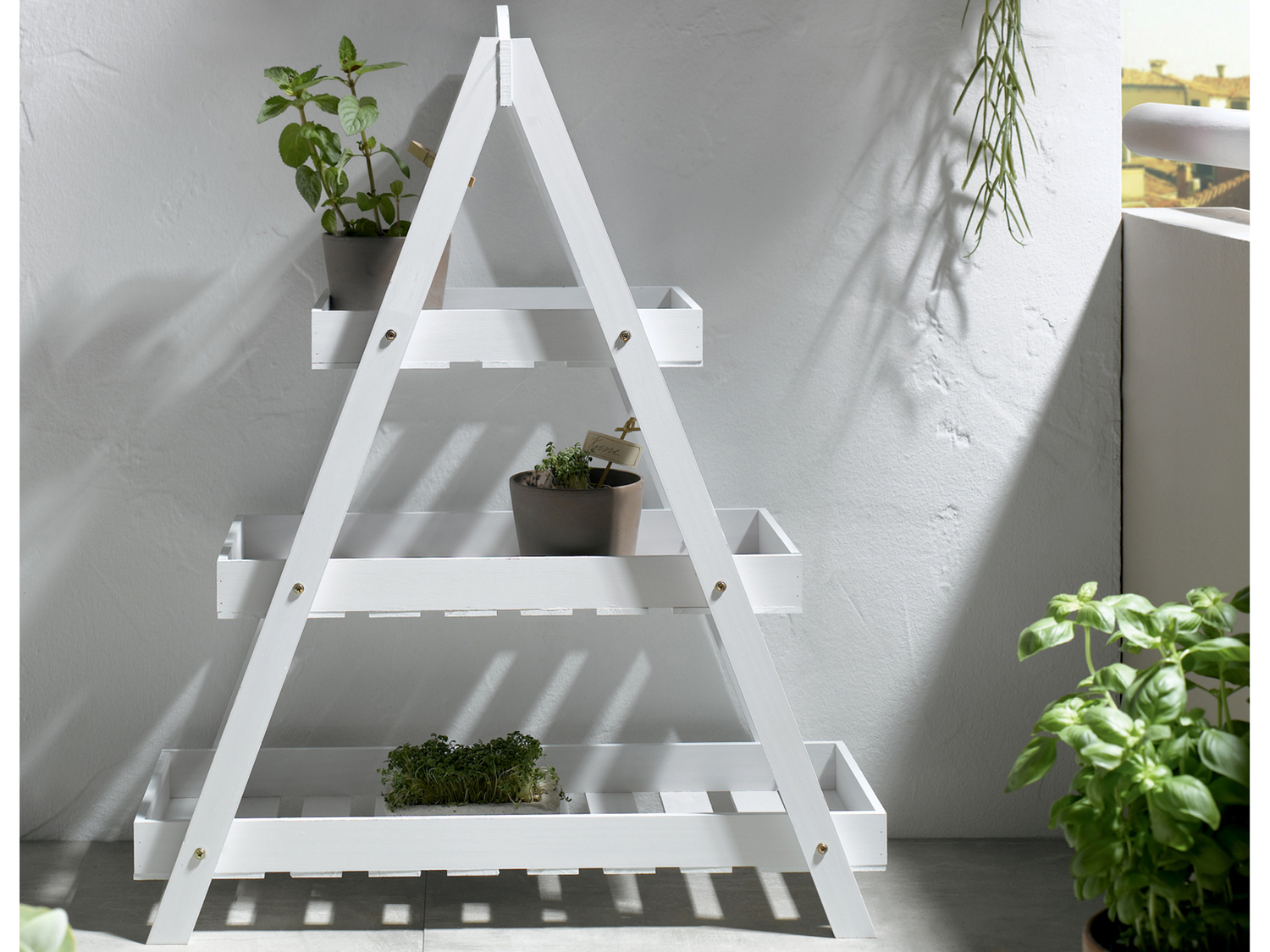 Scaffale in legno per fiori e piante Livarno, prezzo 19.99 €
- Per ambienti ...