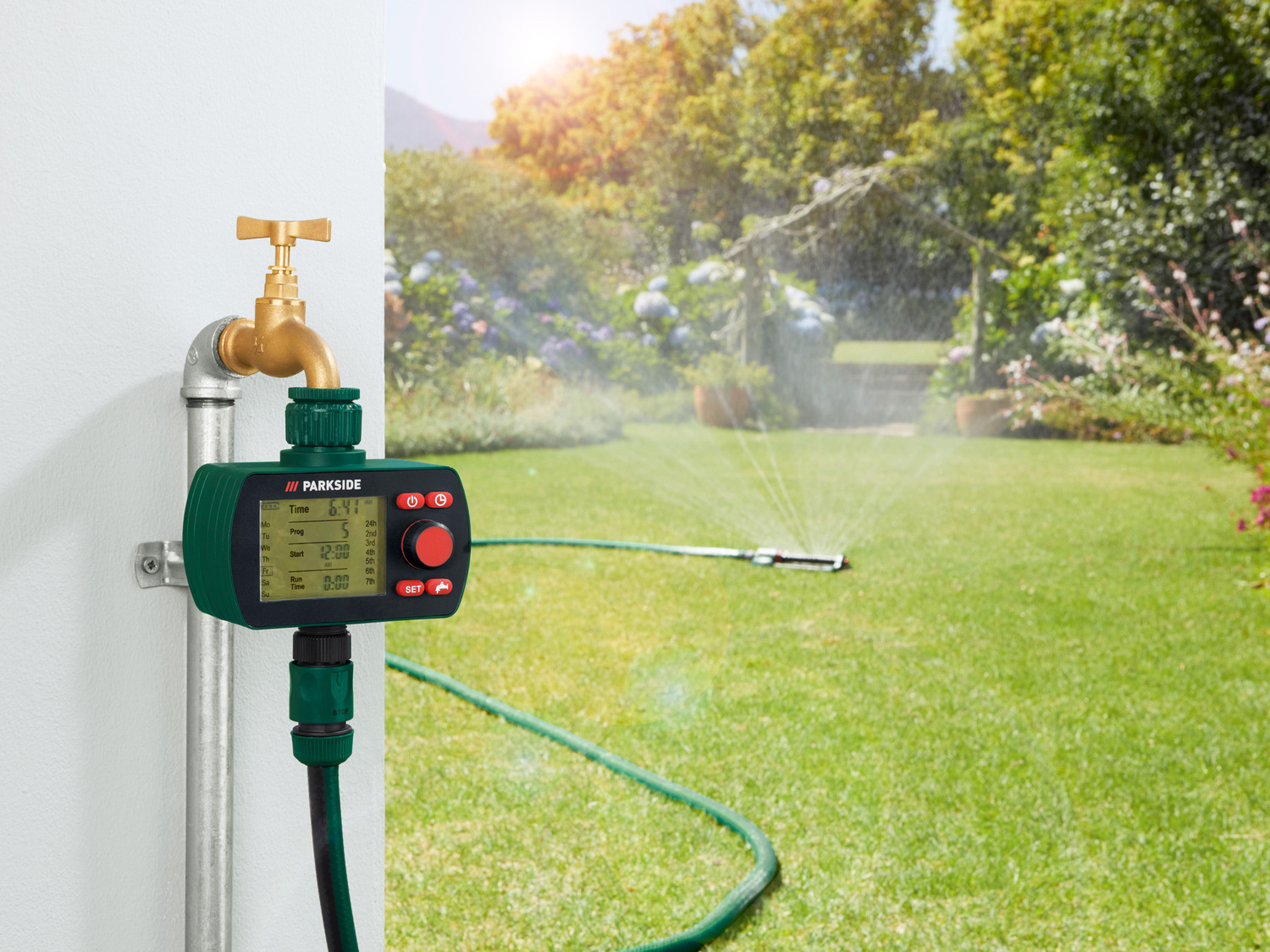 Computer per irrigazione Parkside, prezzo 17.99 &#8364; 
- 6 programmi di irrigazione ...