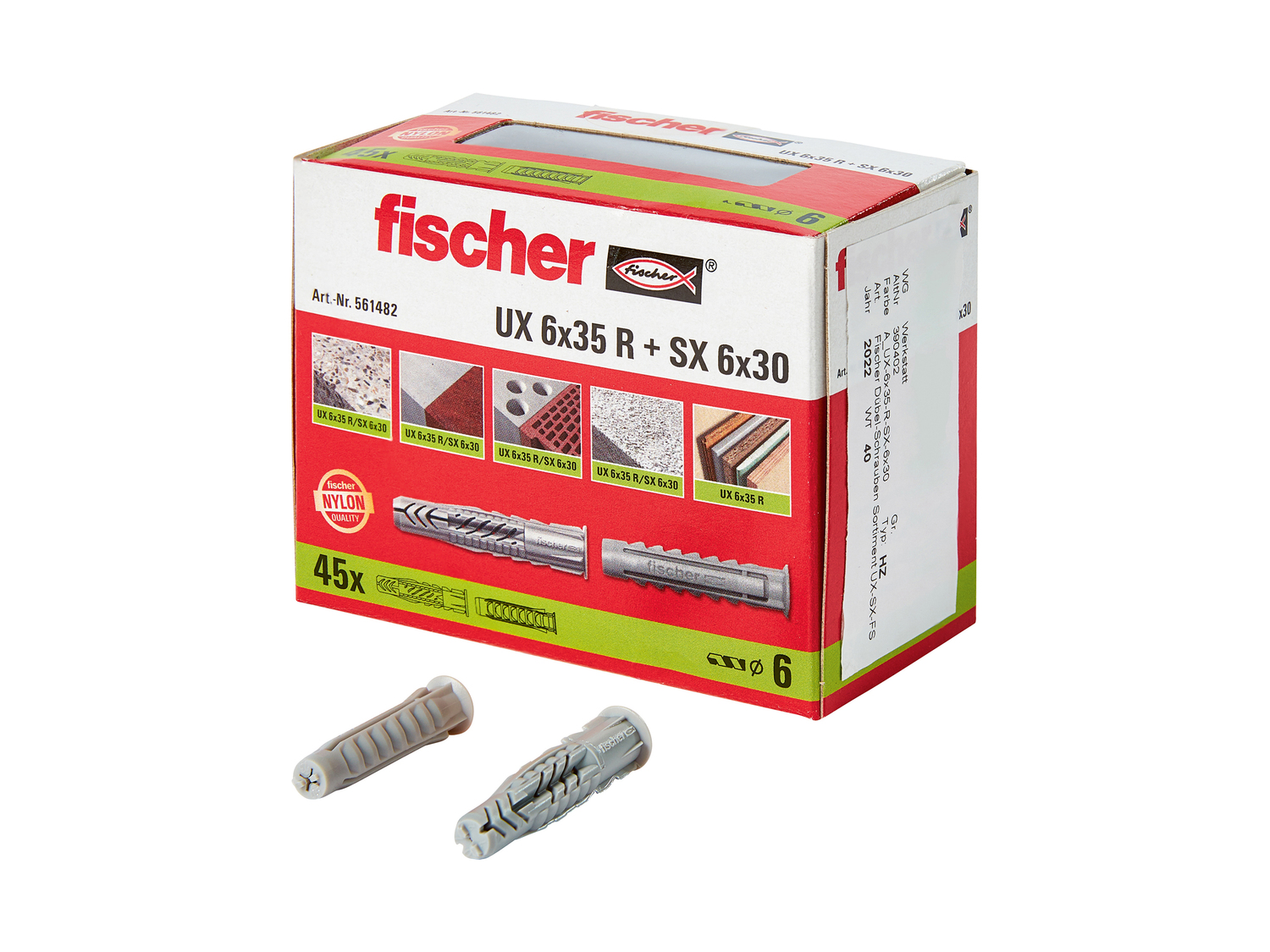 Set viti e tasselli o set tasselli Fischer, prezzo 4.99 €
40, 35 o 30 ...