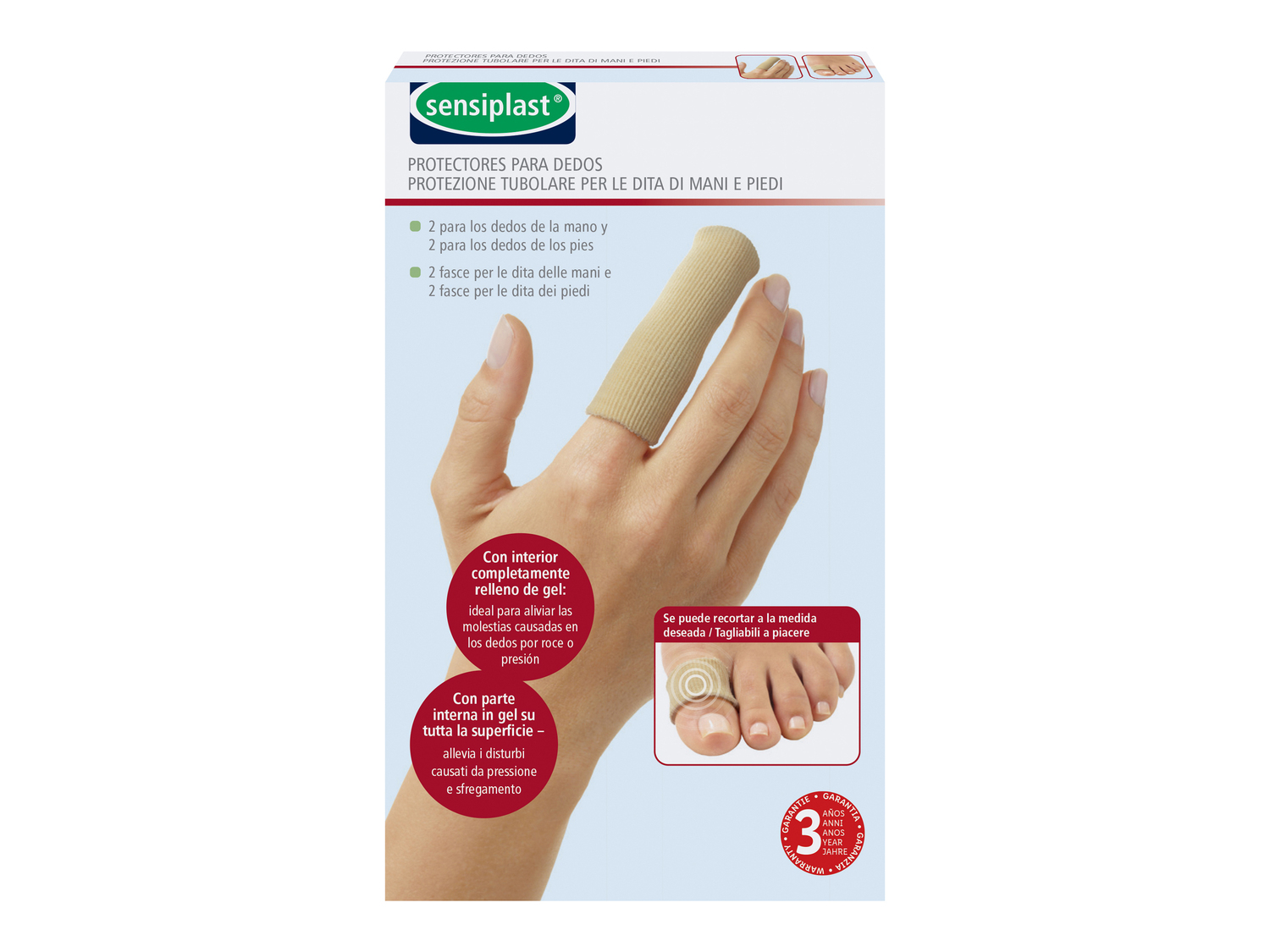 Bende elastiche con inserti in gel Sensiplast, prezzo 2.99 &#8364; 
A scelta ...