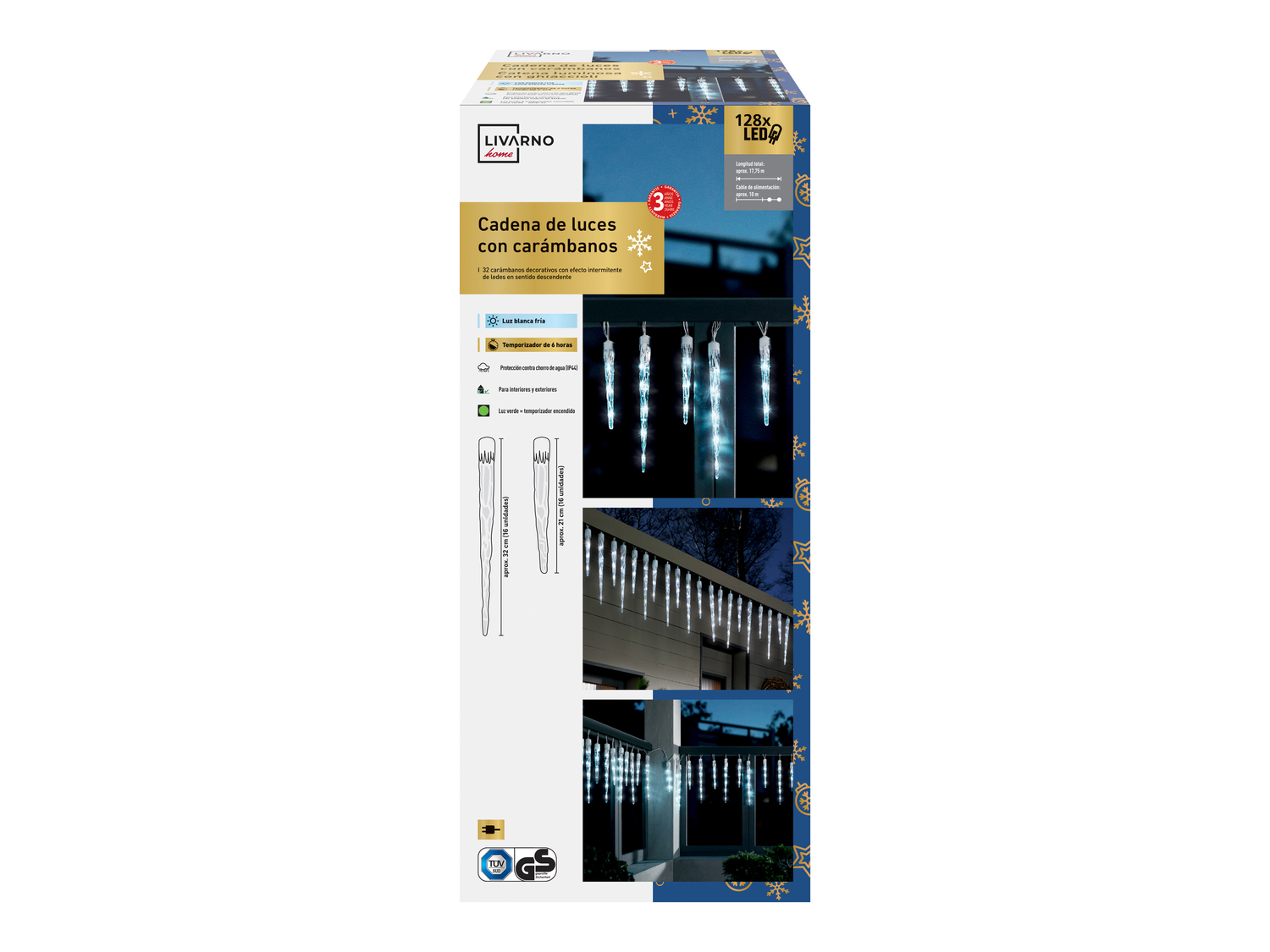 Catena luminosa con ghiaccioli Livarno, prezzo 24.99 €
- 32 ghiaccioli ...