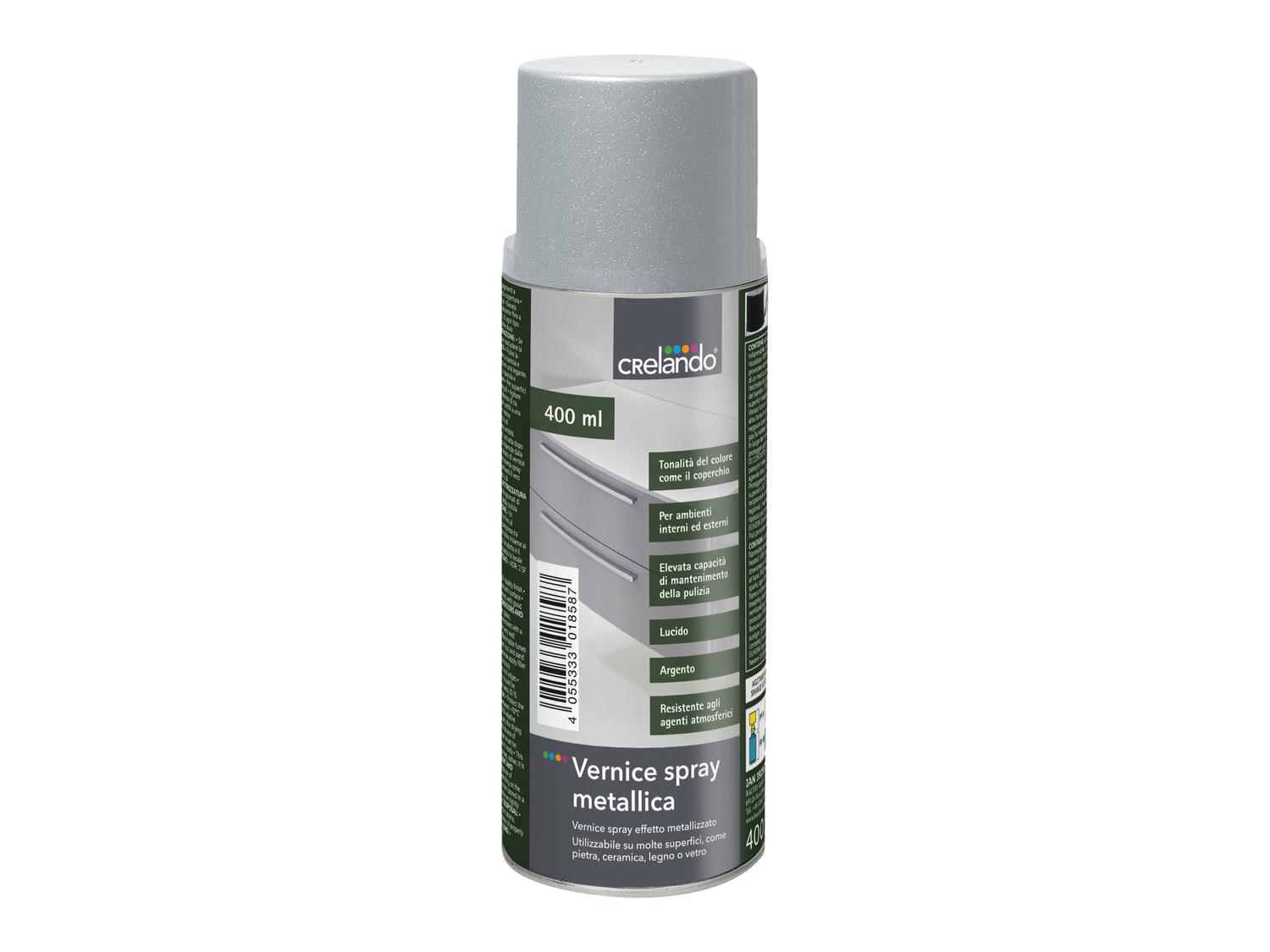 Vernice spray effetto pietra, metallica o argento Crelando, prezzo 3.99 &#8364; ...