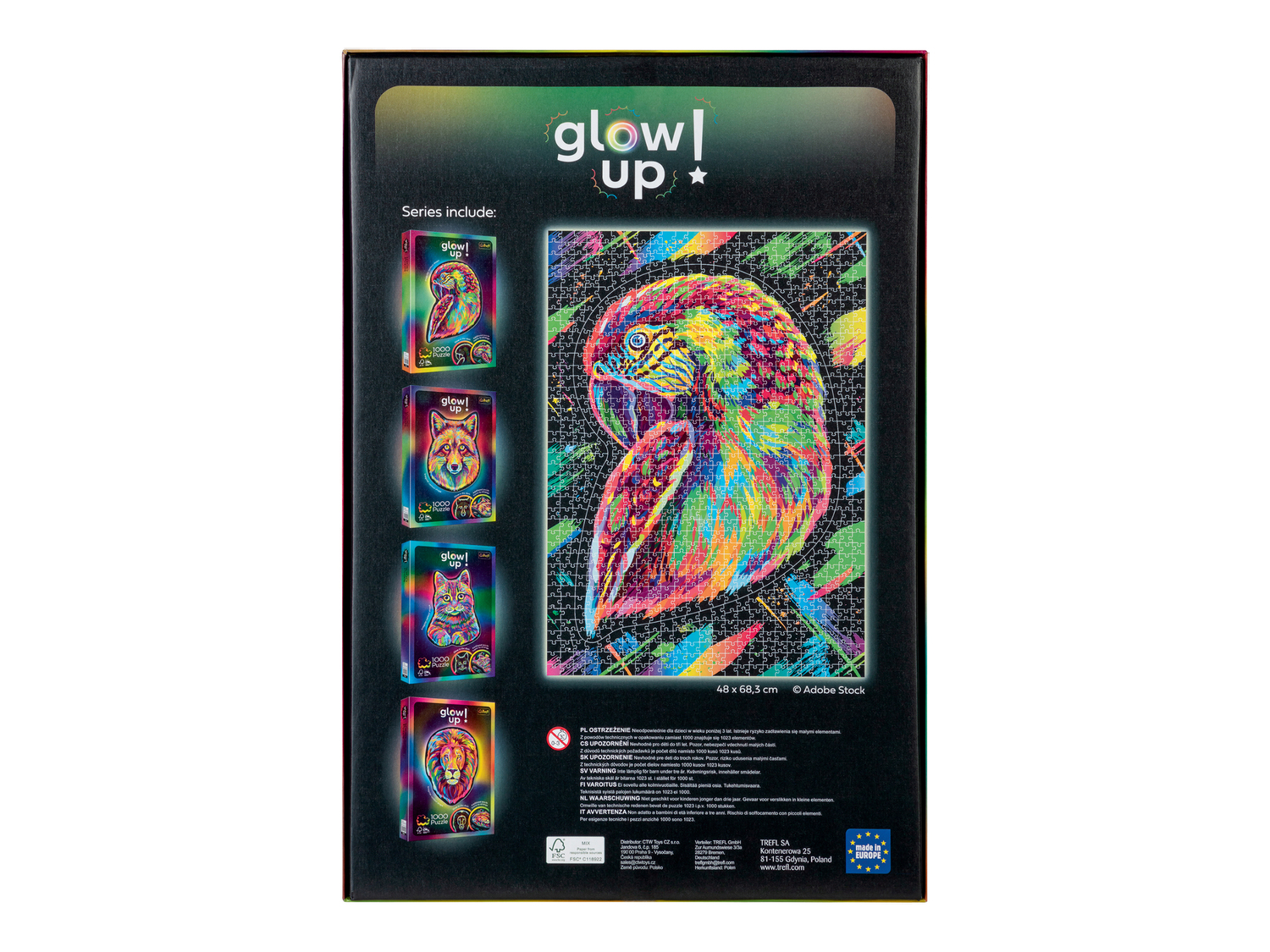 Puzzle fluorescente Trefl, prezzo 8.99 &#8364; 
1000 pezzi 
- Si illumina al ...