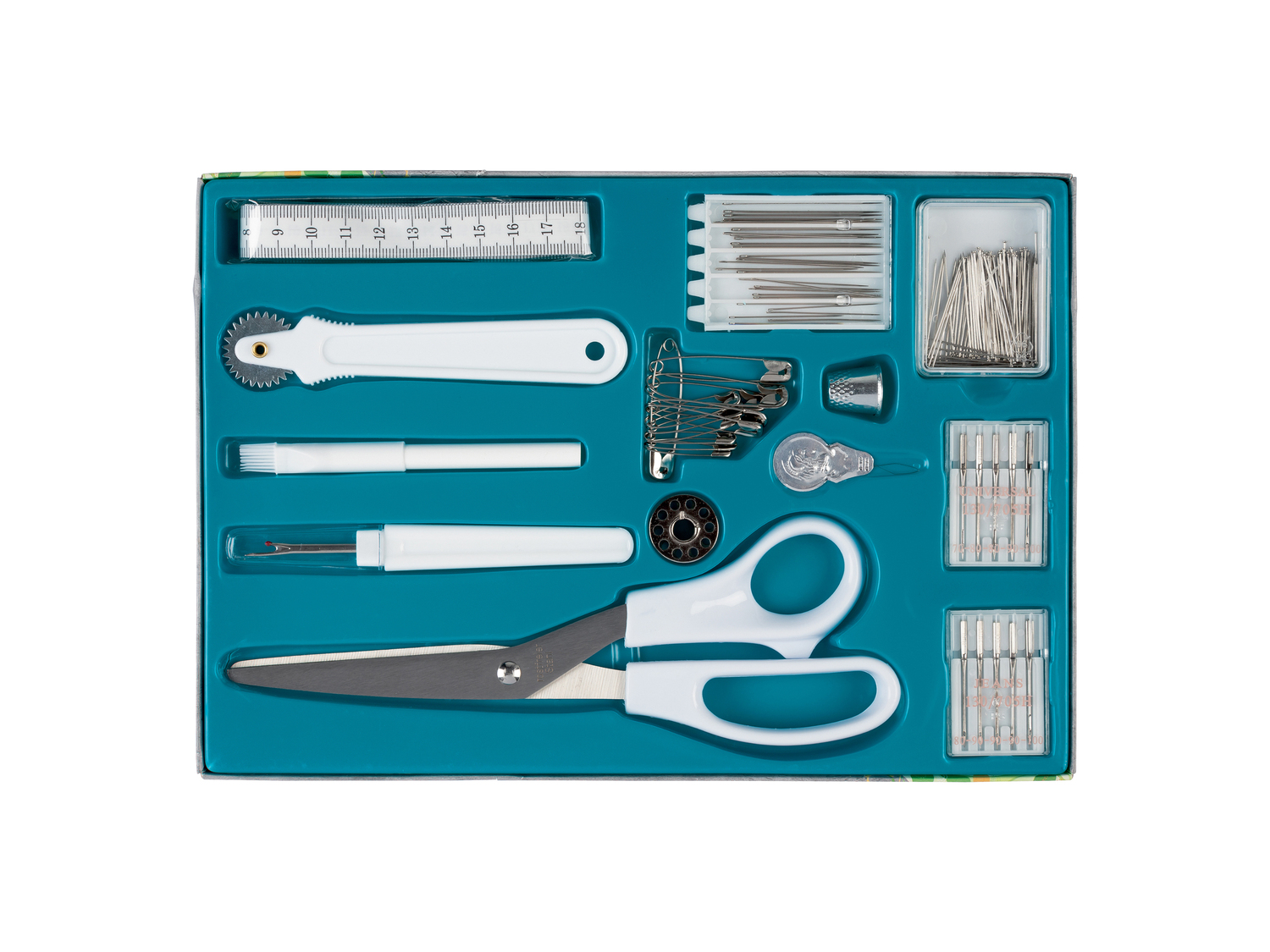 Set da cucito Crelando, prezzo 6.99 €
50, 64, 96 o 160 pezzi
Caratteristiche