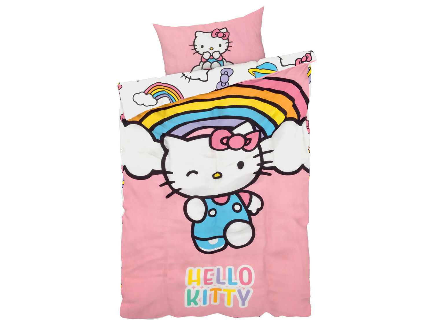 Parure copripiumino per bambini Hello Kitty, Minions, Miraculous, Paw Patrol, Peppa ...