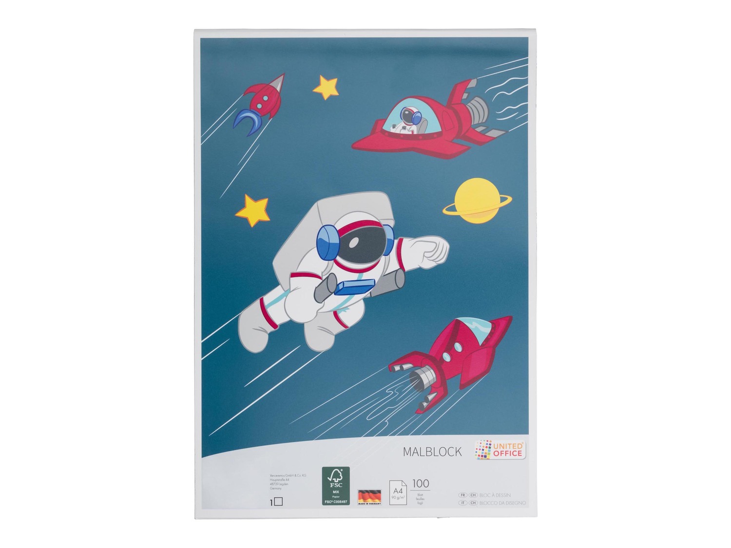 Blocco da disegno A4, 100 fogli United Office, prezzo 1.49 €
- A4
- 100 ...