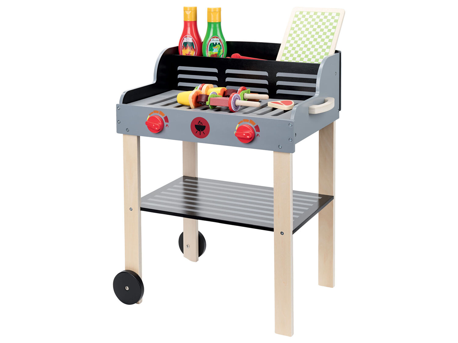 Bancarella negozio o barbecue giocattolo in legno , le prix 34.99 €
- ...