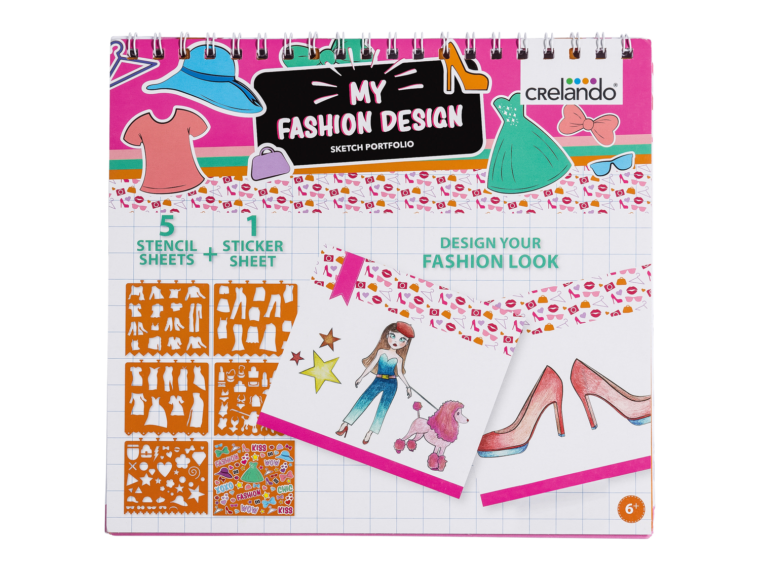 Libro con sagome da disegno Crelando, le prix 3.99 €
- 1 blocco per ...