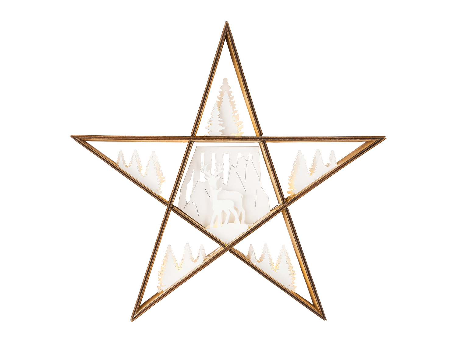 Decorazioni in legno con LED Melinera, le prix 9.99 €
- Funzionamento ...