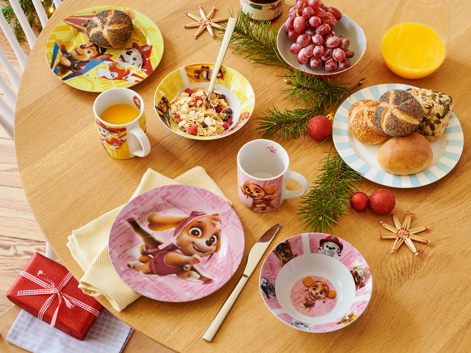 Set colazione in porcellana "Paw Patrol, Frozen, Sam il pompiere" ...