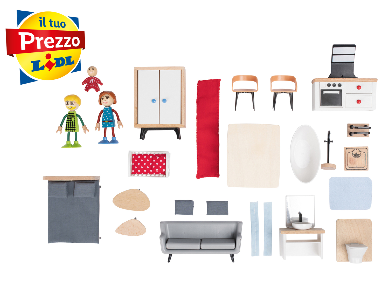 Set casa delle bambole o galeone dei pirati, in legno Playtive Junior, prezzo 24.99 ...