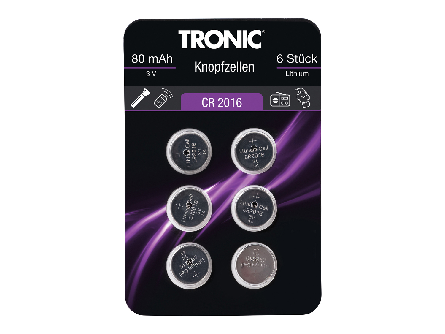 Batterie a bottone Tronic, prezzo 1.49 €
6 pezzi
- Alcaline o al litio
- ...