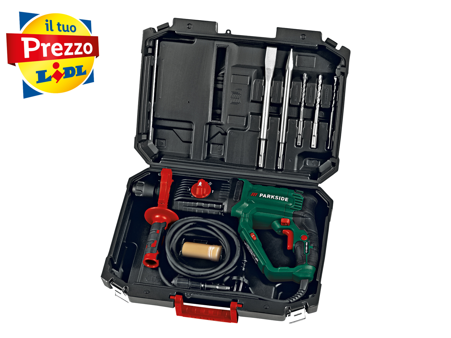 Trapano a percussione scalpellatore pneumatico Parkside PBH 1050 C3, prezzo 49.00 ...