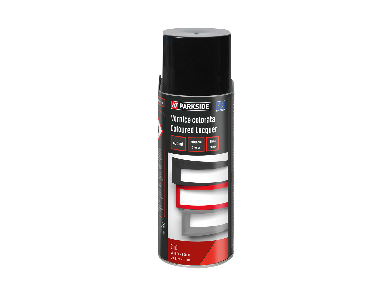 Vernice colorata spray Parkside, prezzo 3.99 €
400 ml
- Per interni ...